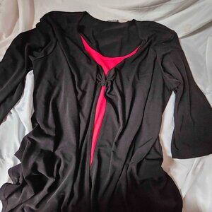 Mascara 2pc Tunic 1X Black & Red Soft Comfy